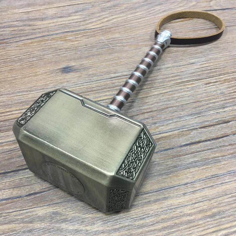

20cm Metal Hammer Thunder Hammer Figure Model Kids Gift decoration Cosplay Movie Metal American Super Heroes Weapen