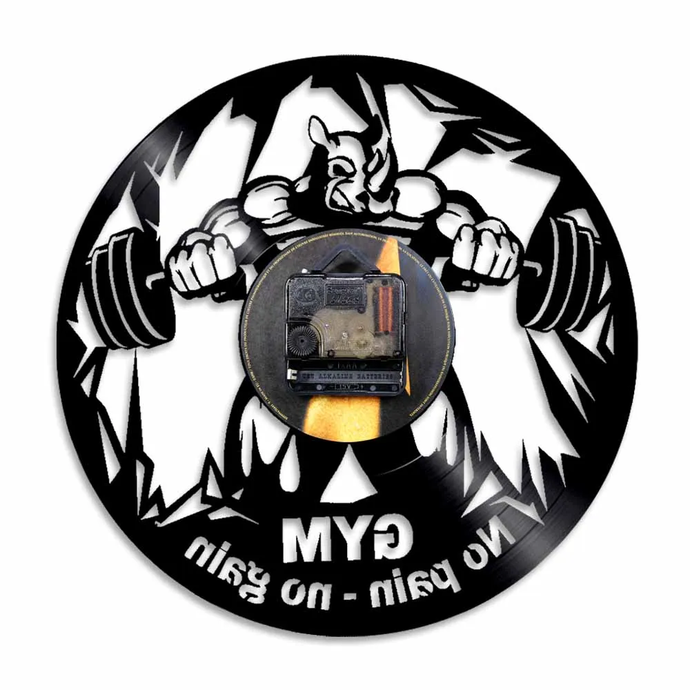 Фитнес-клуб мотивация чудовище бесшумные настенные часы декор для тренажерного