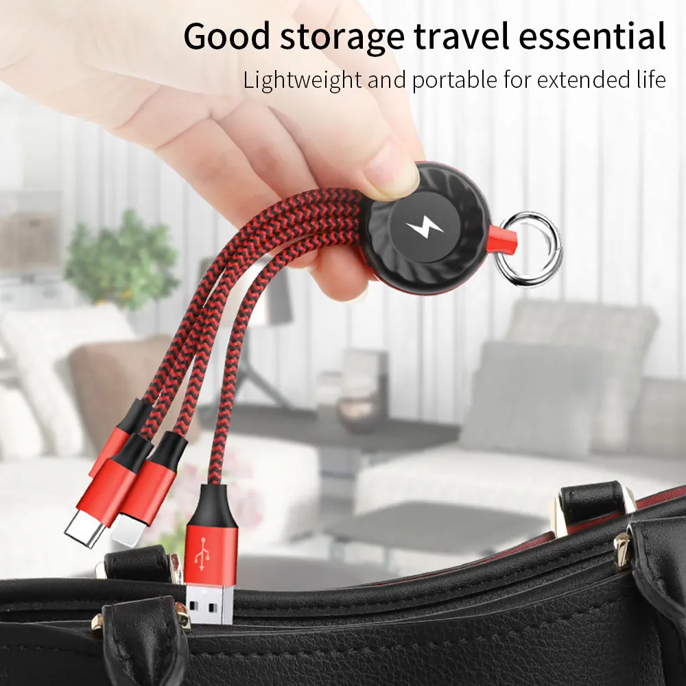 KISSCASE 3 в 1 USB кабель для мобильного телефона Micro usb type C зарядного устройства iPhone