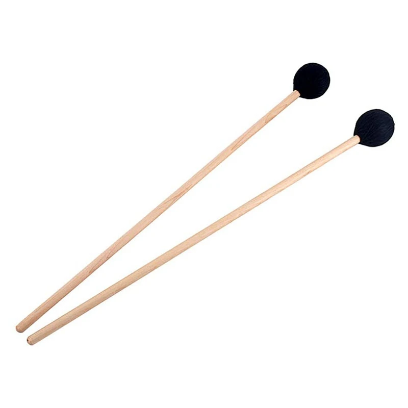 2 шт. барабанные молотки Ударные Палочки шерсть войлочные головки с деревянной