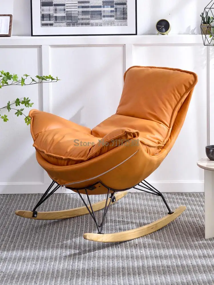 Кресло качалка для отдыха в скандинавском стиле простой современный стул дома