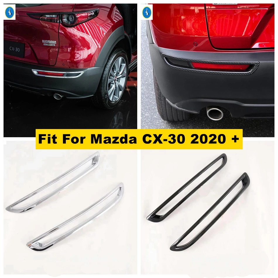 Car Rear Tail Lights Eyelid Eyebrow Stripes / Rear Bumper Fog Lamps Frame Decoration Cover Trim Fit For Mazda CX-30 2020 - 2022