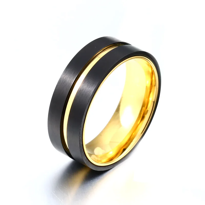 BEIER модный колечко с рисунком из нержавеющей стали внутренним деревом Свадебная