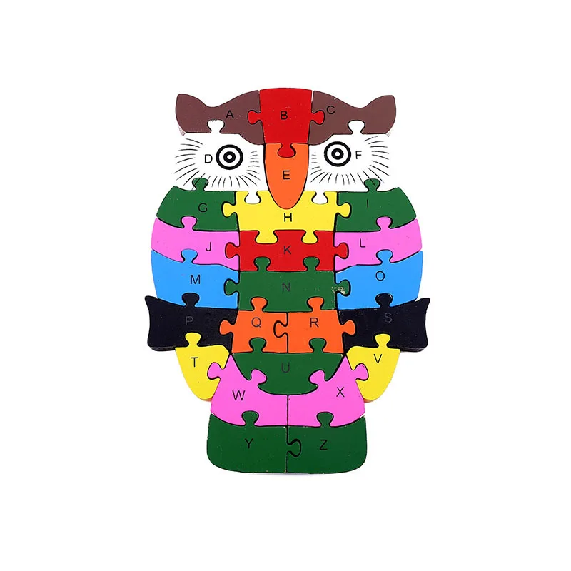 

Children's Tangram Toys Color Building Blocks 26 English Alphanumeric Building Blocks Cartoon Animal Educational Toy