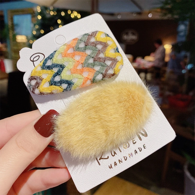 2 шт./компл. Лидер продаж в Корейском стиле зимние шпильки с плюшевыми шариками