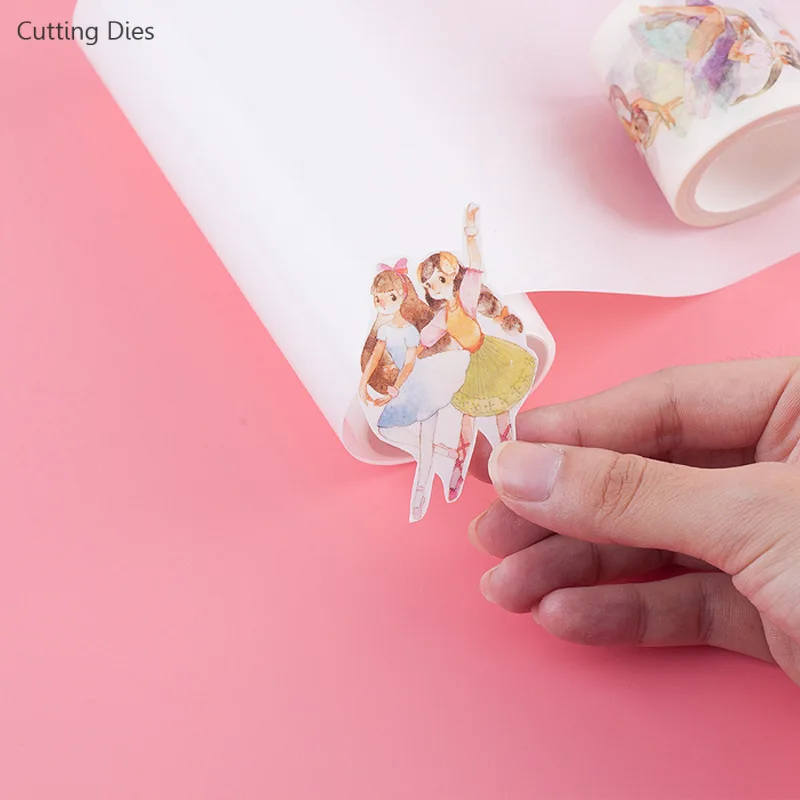 Чистый белый пустой Бумага лента для декорации Washi тональный крем сужающаяся к