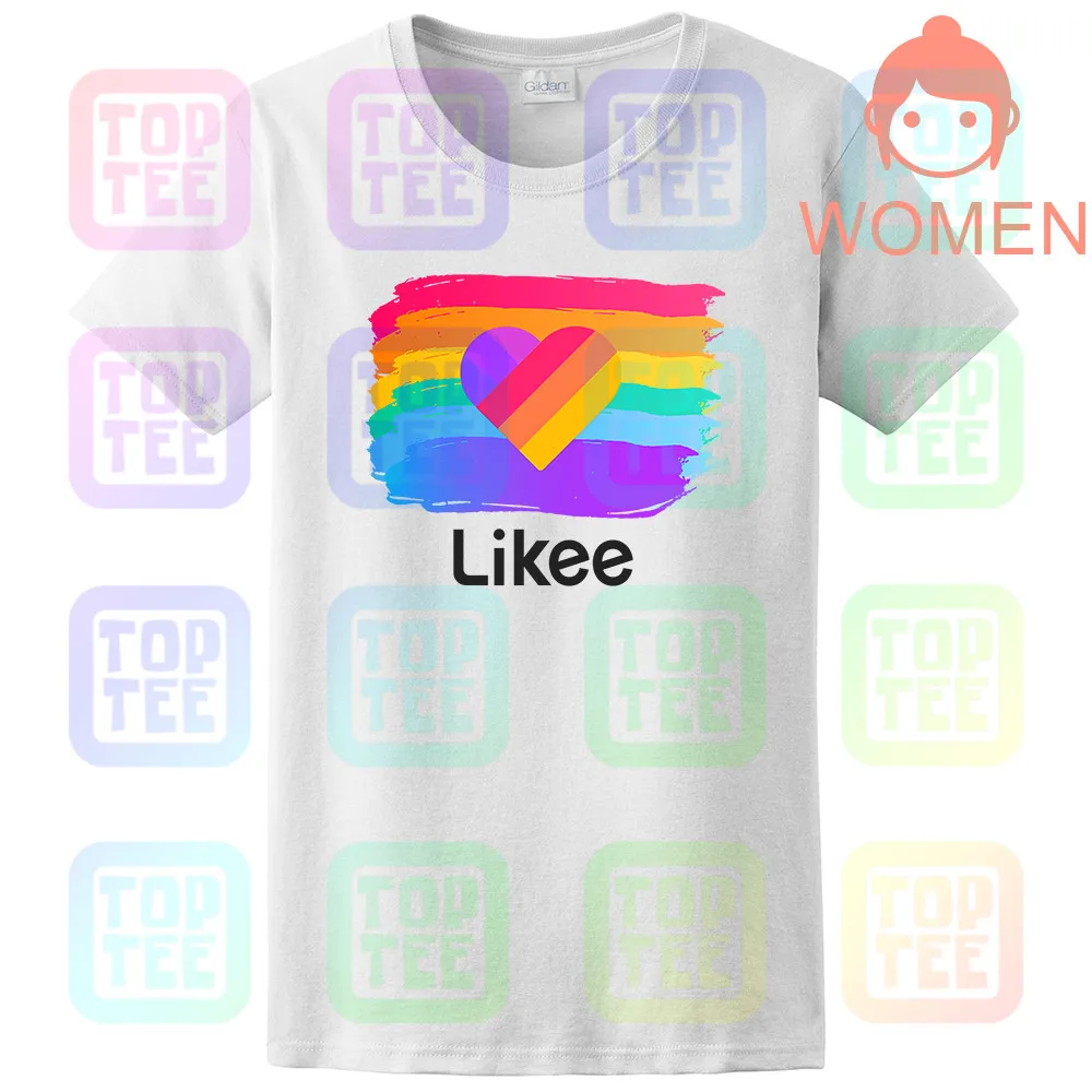 Women White Likee App забавная футболка Сердце футболка классная граффити уличная футболка - Цвет: Women White
