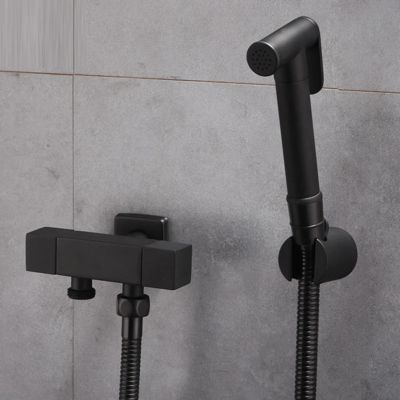 Ручной Туалет Биде Распылитель набор латунный ручной черный кран для ванной