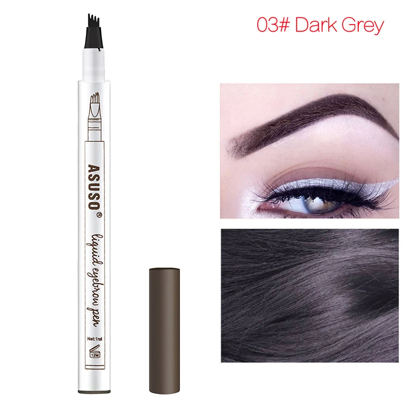 Дропшиппинг модная ручка для бровей с 4 наконечниками долговечный