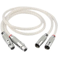 hi end 8ag silver plated occ 16 strands audio cable with carbon fiber 3pins xlr balanced cable