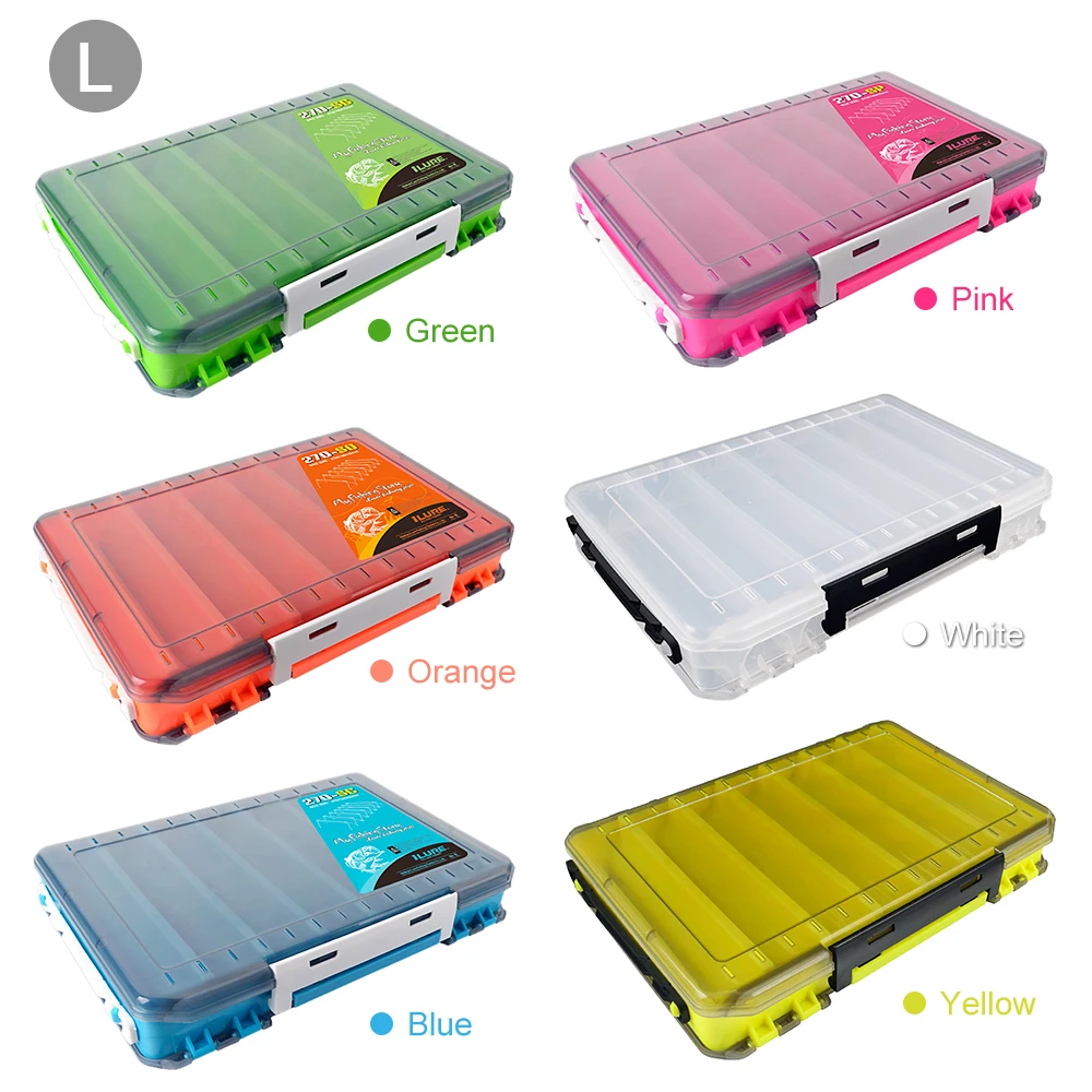 

Double Sided Fishing Box Fishing Accessories Lures Hooks Storage Box Fishing Tackle Organizer Box