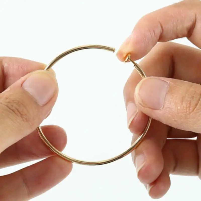 Распродажа поддельные серьги для женщин пружинные клипсы без прокола ушей 1 пара