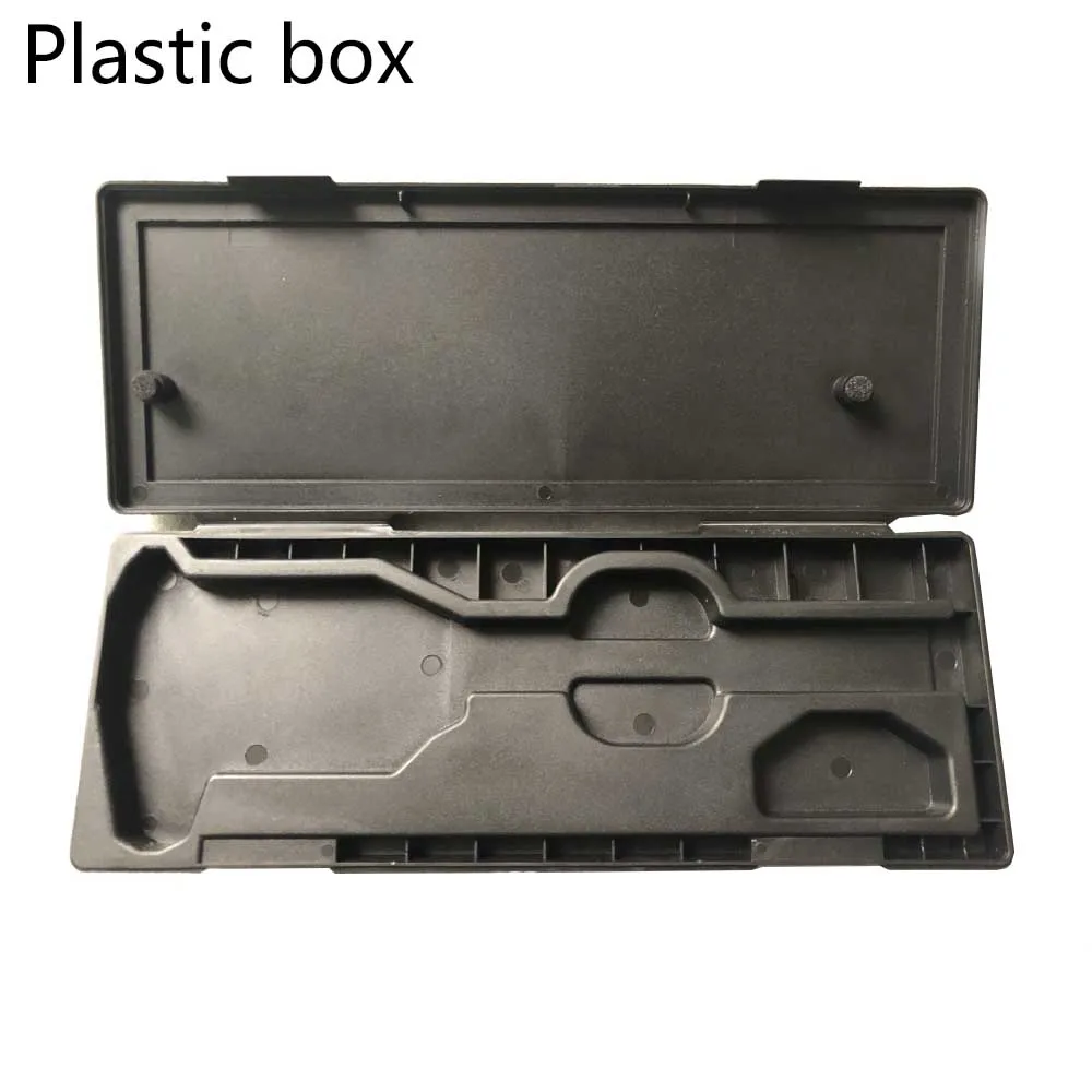 Plastic box Электронный цифровой штангенциркуль 150 мм из нержавеющей стали, микрометр 6 дюймов, ЖК-измерительная линейка, инструмент - Цвет: Plastic box