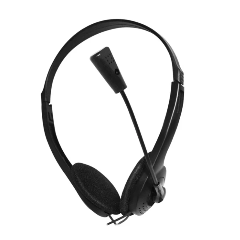 

3.5mm Wired Stereo Headset With Microphone Noise Cancelling Earphone Adjustable Headband For Computer Laptop Desktop Headset