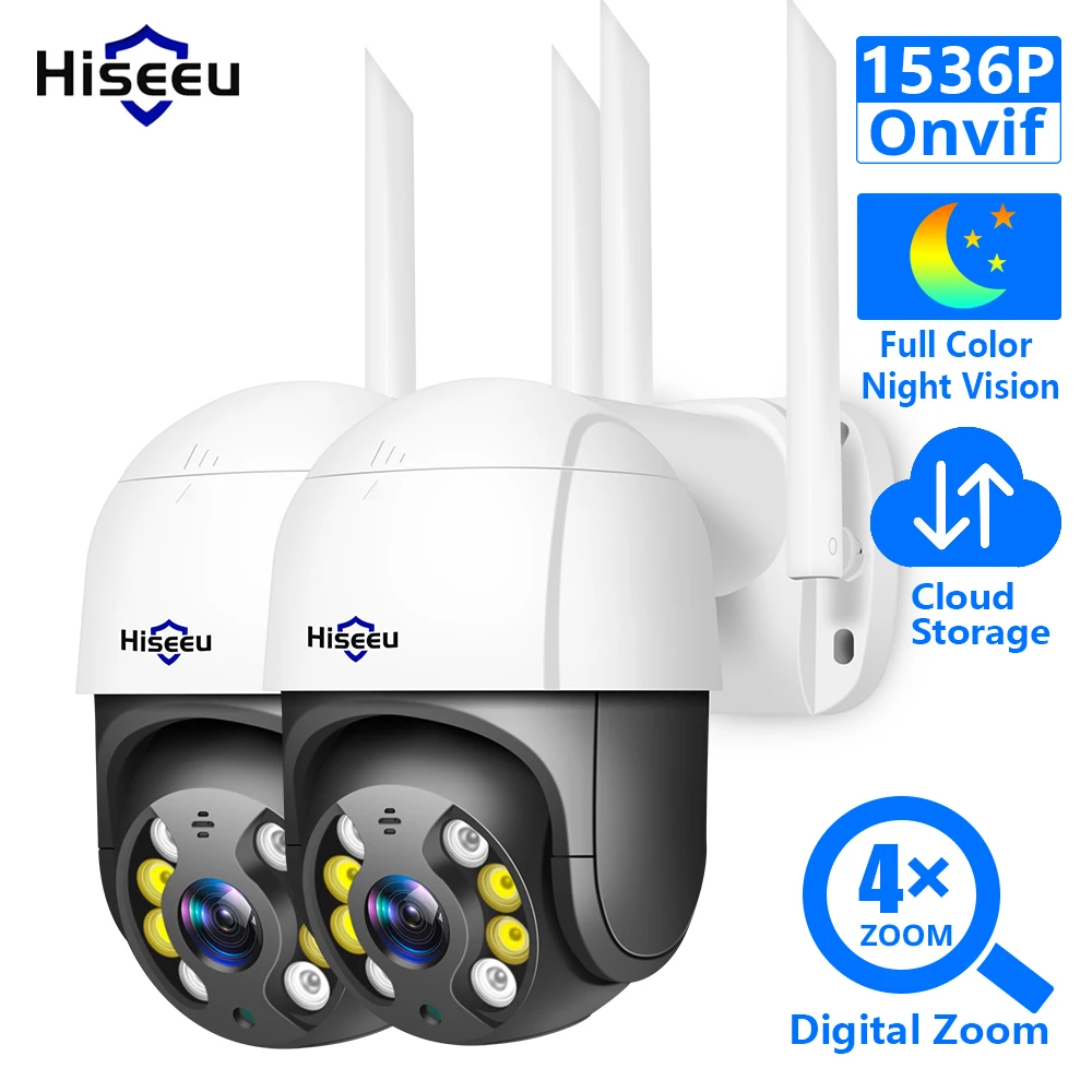 IP камера видеонаблюдения Hiseeu 3 Мп Wi Fi ночное видение 2 МП|Камеры видеонаблюдения| |