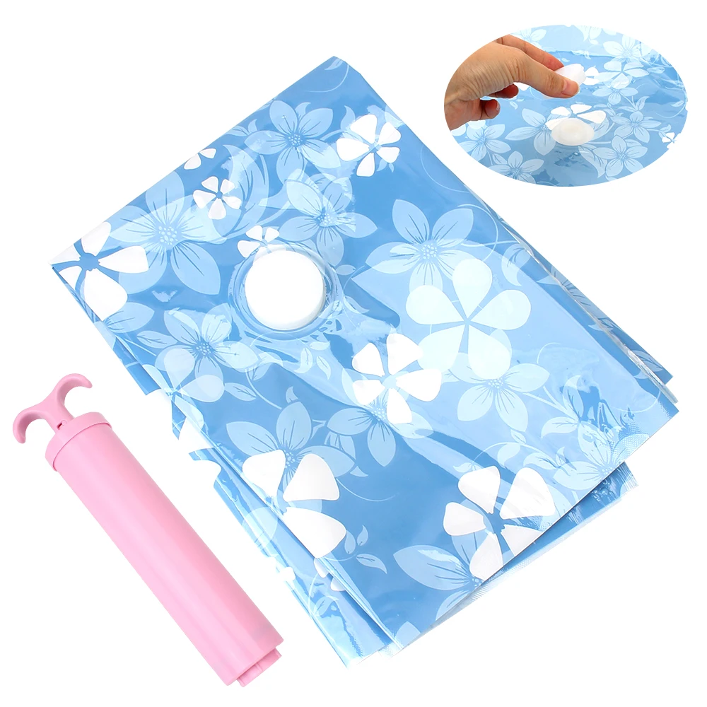 

Домашний Органайзер, многоразовые Сжатые Мешки, утолщенные для одежды, одеял, с ручным насосом, 7 шт., вакуумные мешки для хранения, экономия ...