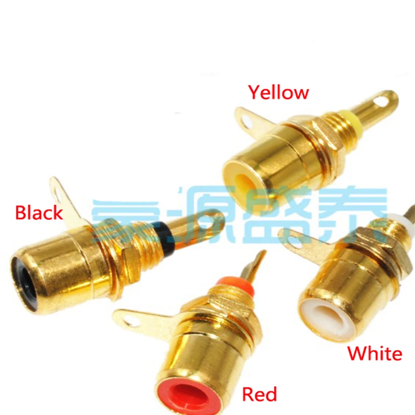 

Гнездовой разъем RCA/гнездовой разъем, крепление на панели, позолоченное для AV/Audio/stereo