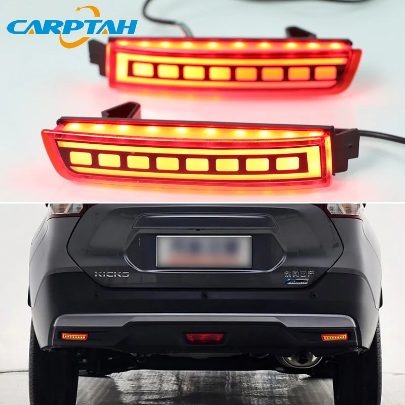 

2PCS LED Rear Fog Lamp For Infiniti QX70 2013 - 2018 Car LED Bumper Light Brake Light Reflector 2-in-1 Functions
