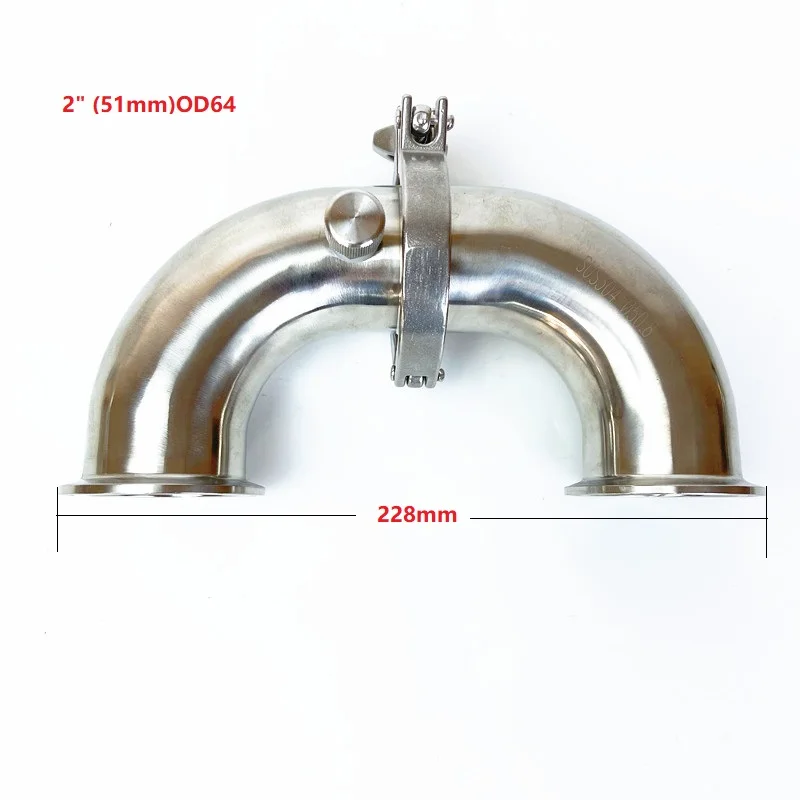 2 дюйма (51 мм), санитарный фитинг с тройным зажимом на 90 градусов ...