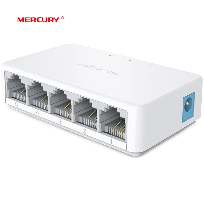 Ртути S105C коммутатора Ethernet WiFi модуль, мини 5 Порты и разъёмы Настольный Ethernet сетевой коммутатор gigabit 10/100 Мбит сетевой концентратор, маленький, подключи и играй, легкая установка