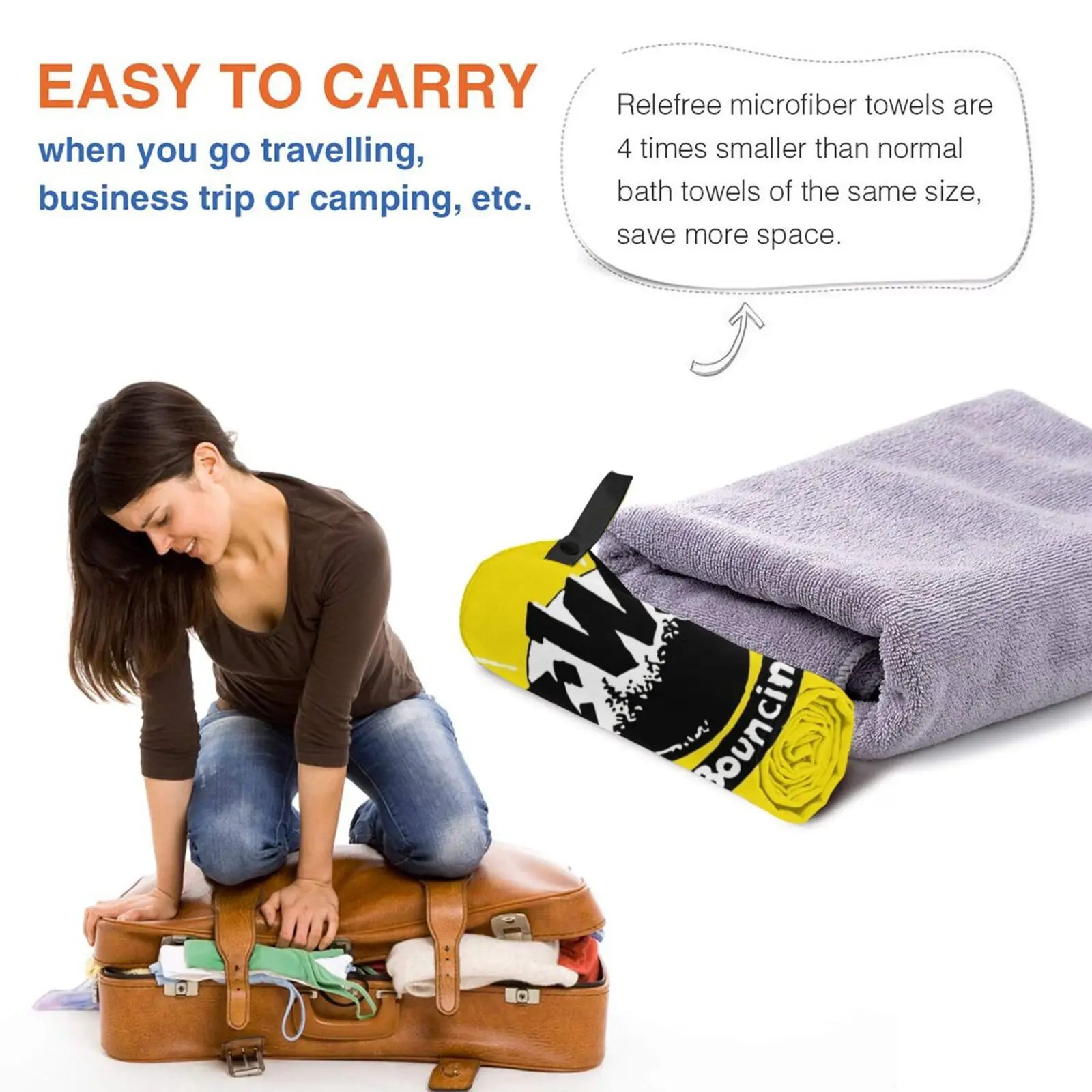 Быстросохнущее воздушное полотенце Bounching портативное для спортзала ванны милая