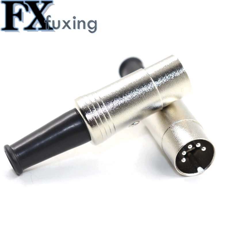 2 шт. 5-контактный разъем DIN миди-кабель штекер аудиоразъем встроенный