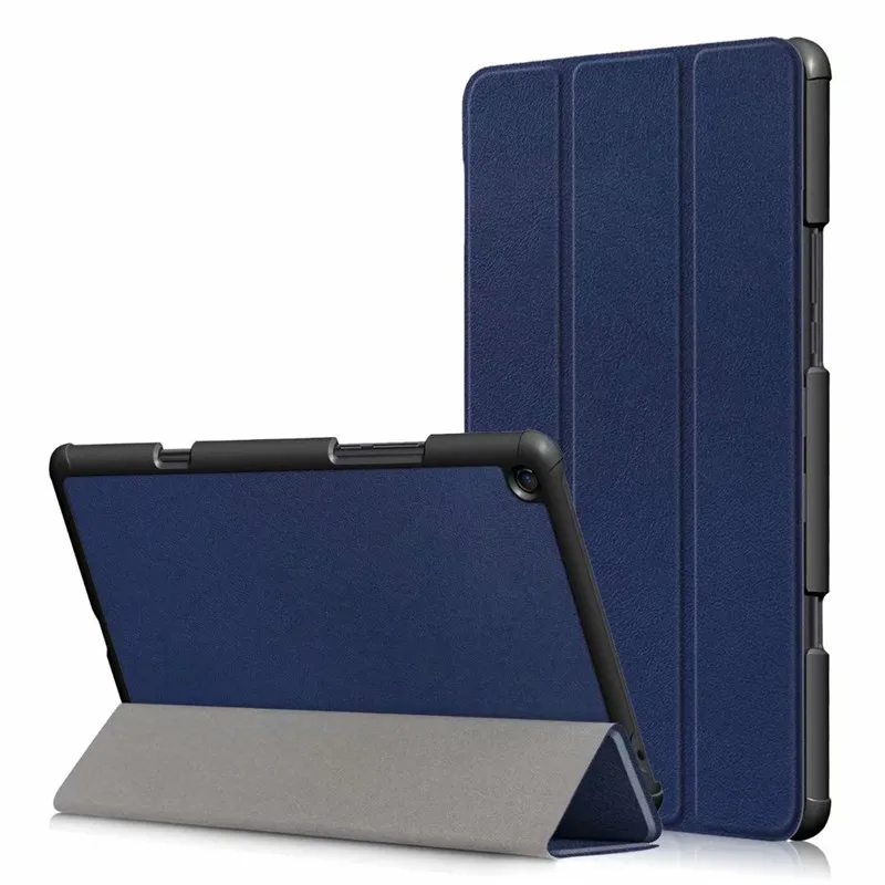 dark blue Для Xiaomi Mi Pad4 Pad 4 Plus откидной Чехол с принтом подставка для сна тонкая магнитная Смарт-крышка 10," планшетный ПК+ PU кожаный чехол - Цвет: dark blue