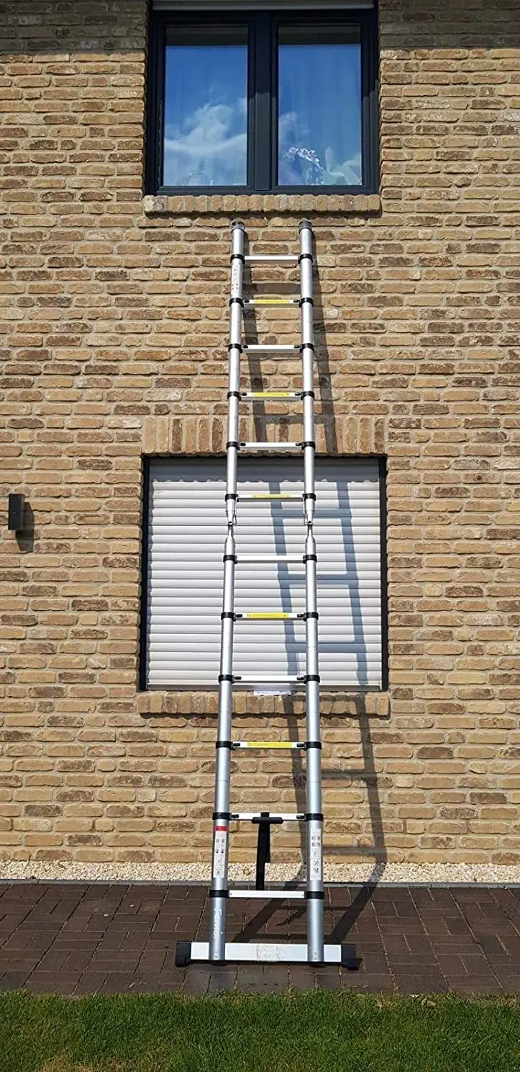 

3.8m Portable Telescopic Aluminum Ladder Folding Telescopic Ladder Household Ladder Multifunctional Straight Ladder, Ladders