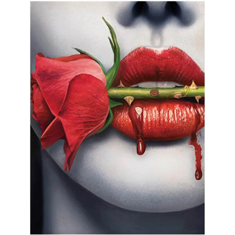 

Алмазная вышивка с изображением сексуальной Женщины Девушки губ, полноразмерная квадратная круглая алмазная живопись, вышивка крестиком, ...