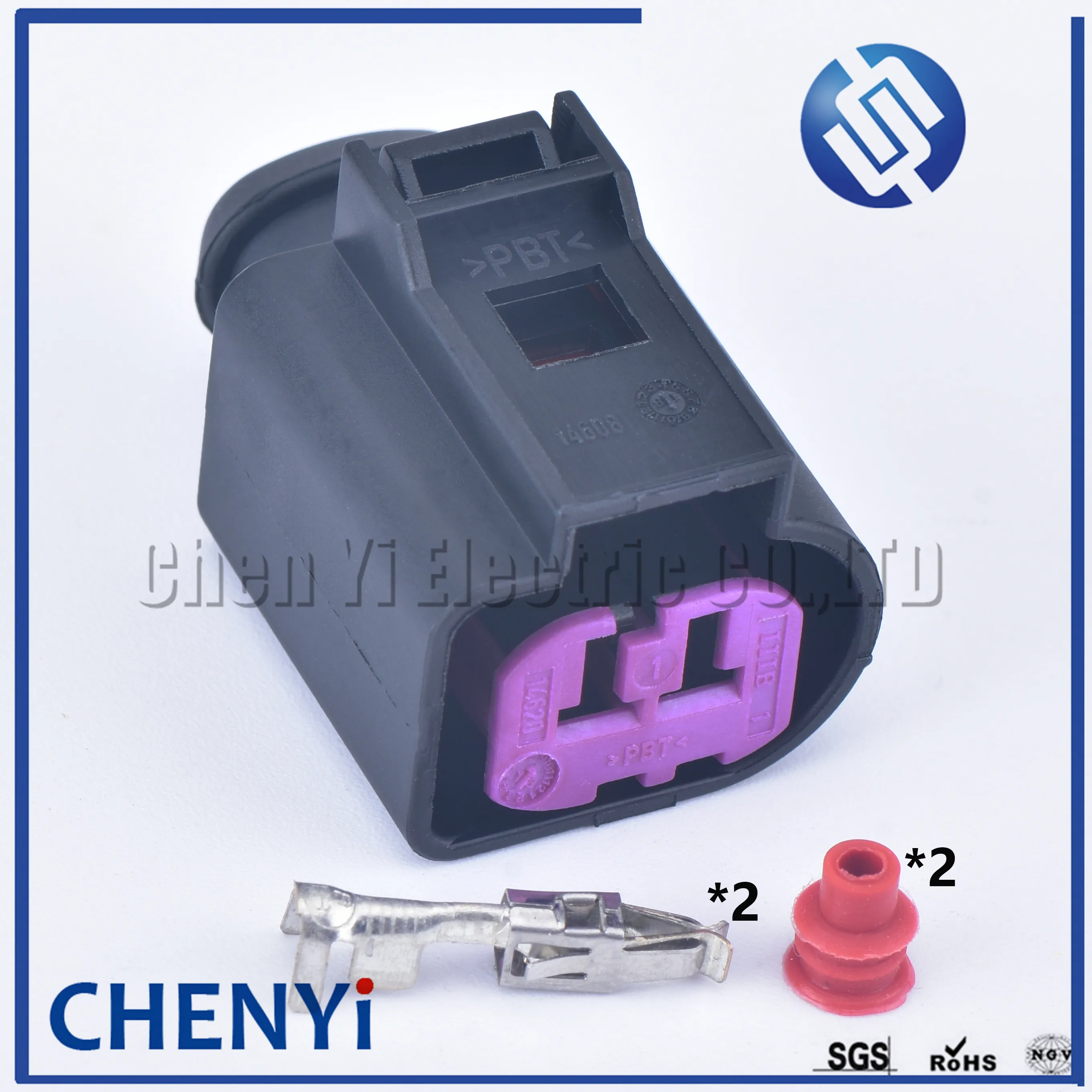 2-контактный женский водонепроницаемый корпус динамика двигателя автомобильная