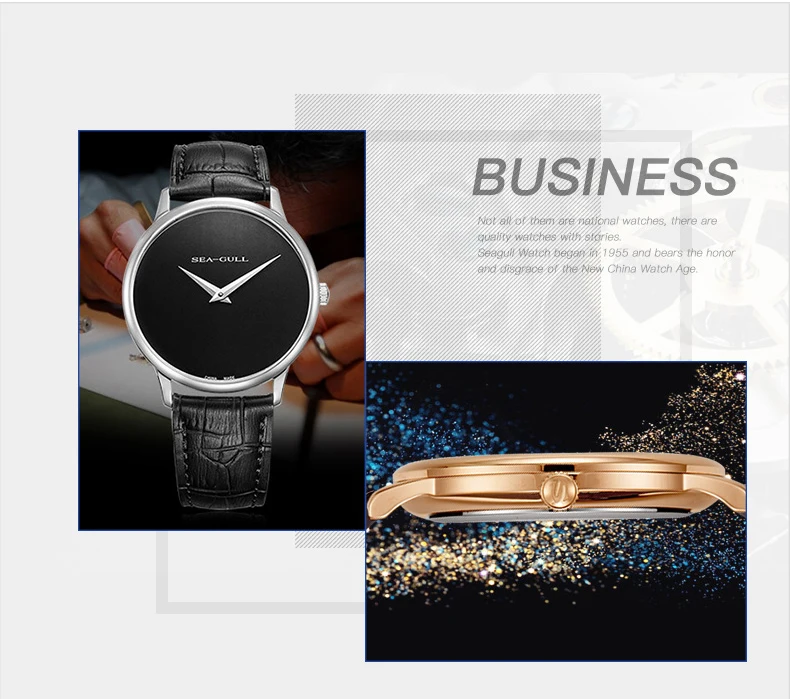 Seagull men's automatic mechanical watch simple dial watch double needle watch automatic watch men watches mens 819.18.6011