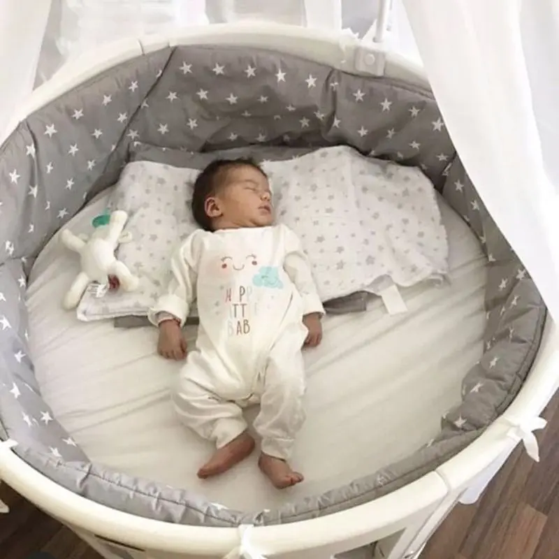 

Baby Bed Thicken Bumpers Pillows Newborns Room Decor Nordic Stars Design Crib Around Cot Protector