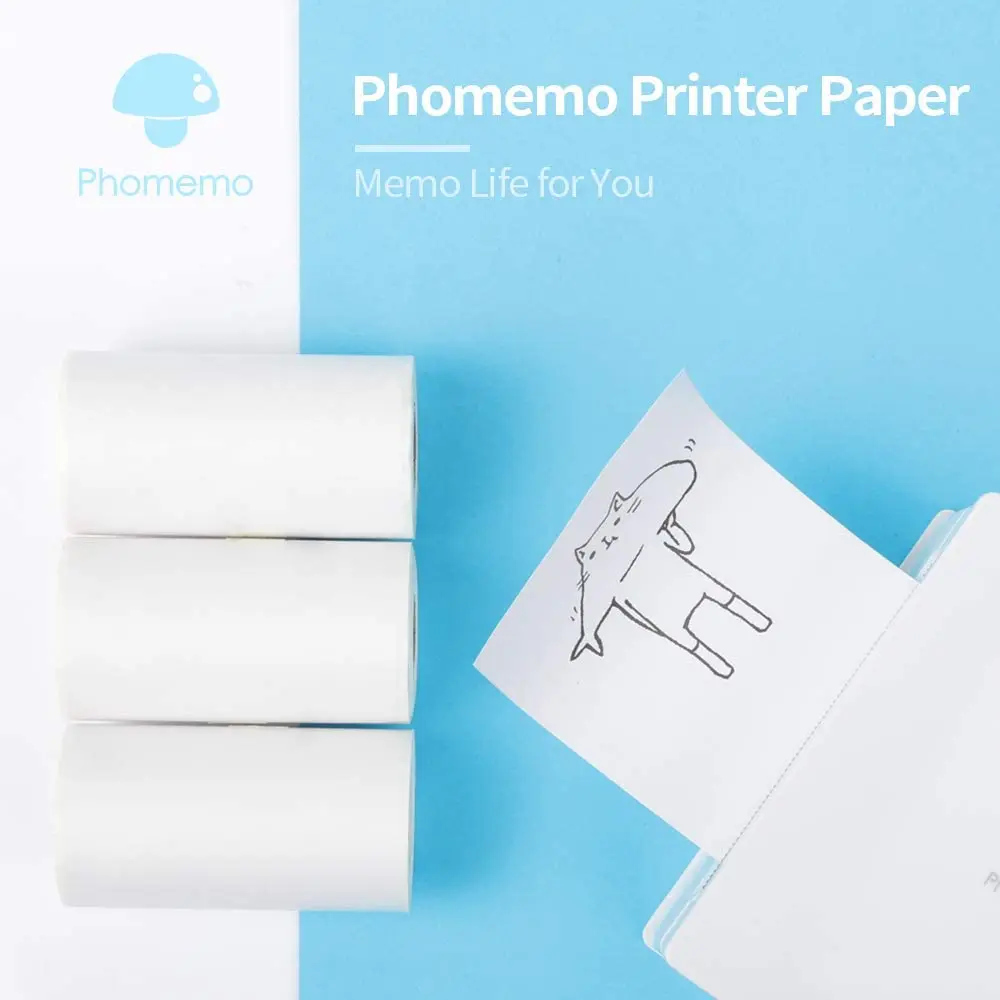 Фотобумага Phomemo самоклеящаяся термобумага для M02/M02S/M02Pro Mini Printer фотобумага бумага