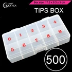 TKGOES 1 шт. пластиковая пустая коробка для хранения инструментов в салоне ногтевого дизайна-500 шт. коробка для хранения накладных типсов