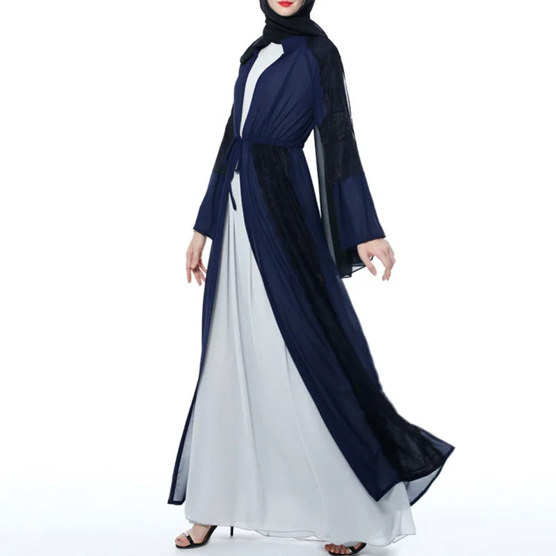 Мусульманский турецкий кафтан, длинная юбка, платье с расклешенными рукавами, кимоно в Африканском и марокканском стиле, Кардиган с длинным...