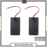 2pcs 9v battery holder case box cover for guitar bass active pickup connector guitar accessories replacement 9v battery buckle