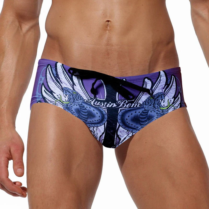 Мужской купальный костюм с рисунком из мультфильма эластичная одежда для