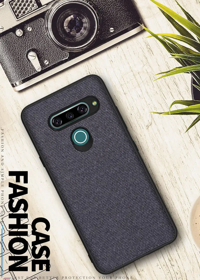 Aveuri роскошный тканевый чехол для телефона LG G8S G8 ThinQ Stylo 5 Coque Бизнес ПУ; кожа; силикон задняя крышка для LG V40 K40 чехол