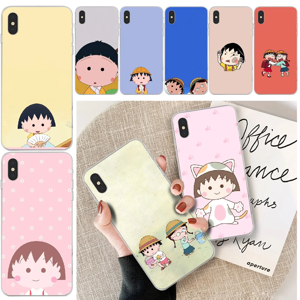 Viviana милый мягкий резиновый чехол для телефона из ТПУ с Чиби Маруко iphone 6 6s plus 7 8 X XS