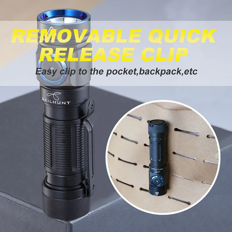 100% Оригинальный светодиодный фонарик SKILHUNT M150 CREE XP L2 LED 750 люмен USB с магнитной