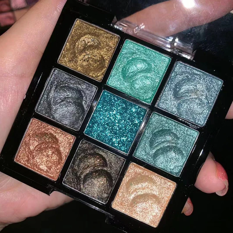 9 цветов Фестиваль блеск грязь тени для век Палитра блестки мерцающие