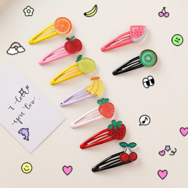 1 шт. заколки для волос девочек с свежими фруктами Мини красивые шпильки