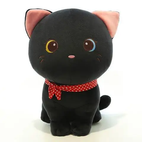 

2021 Kawaii 23CM cartoon black Cat Cartoon Soft Stuffed Technoblade Plush Animal Decor Doll Kids Toys