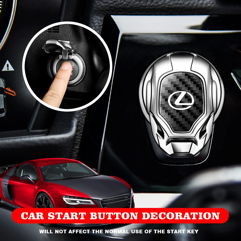 

Car One Button Ignition Key Decorative Ring Cover Car Engine Start Stop Button Auto Interior For Lexus IS IS250 GS300 IS220 LS46
