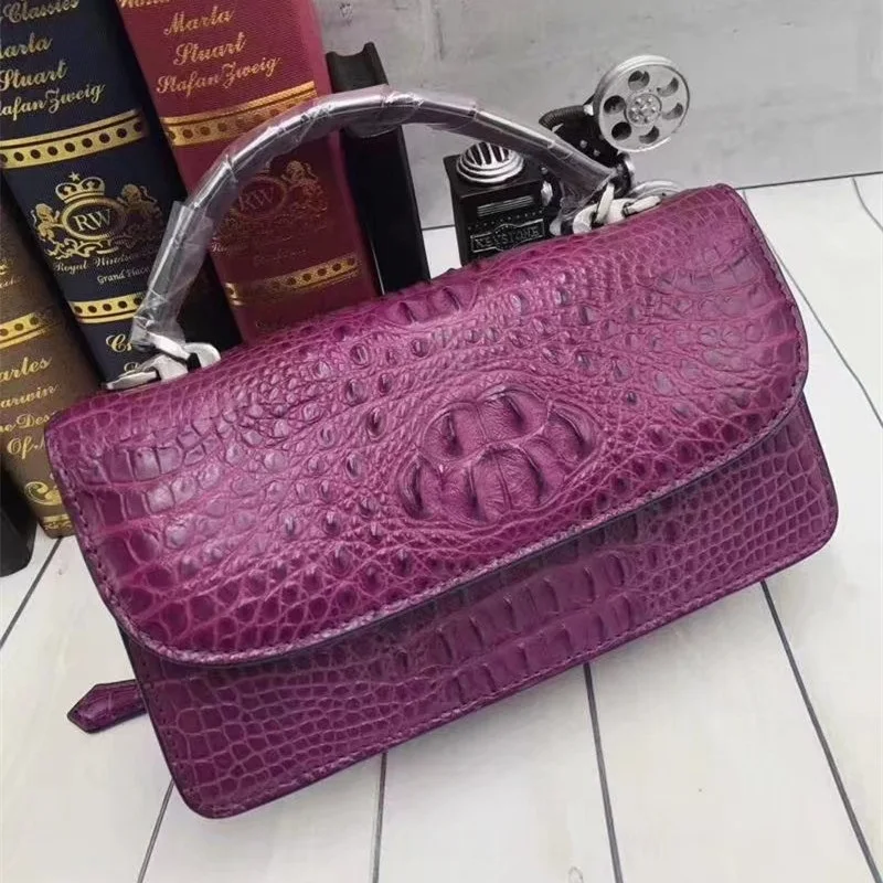 Женский кошелек конверт из натуральной крокодиловой кожи маленькая сумочка