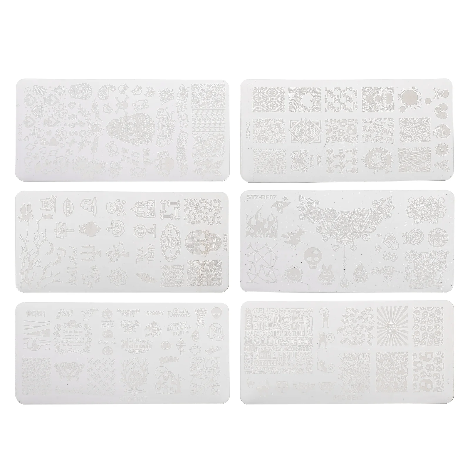 

6pcs Nail Art Stampers Stencils Nail Stamping Plates Nail Stamper Templates