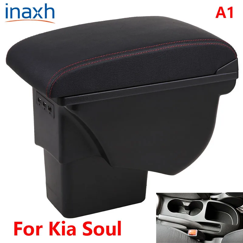 

Подлокотник для Kia Soul, модифицированные детали с 3USB-портами для Kia Soul 2009, 2010, 2011, 2012, 2013, 2014, ящик для хранения в подлокотнике автомобиля
