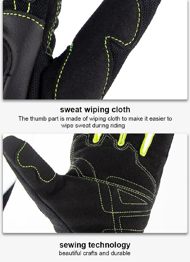 

HiMISS Motorcycle Gloves Anti-skid Shockproof Cycling Motocross Safet Gloves Gants Non-slip Touch Screen Cycling Gloves
