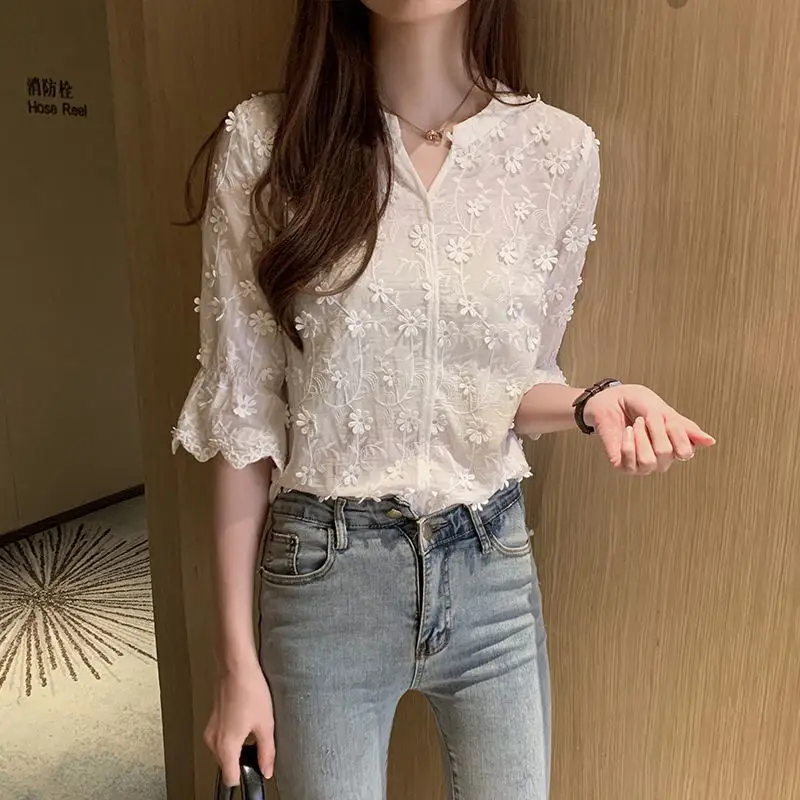 

bud silk unlined upper garment to spring/summer 2021 into new white shirt embroidered horn sleeve girl dust jacket