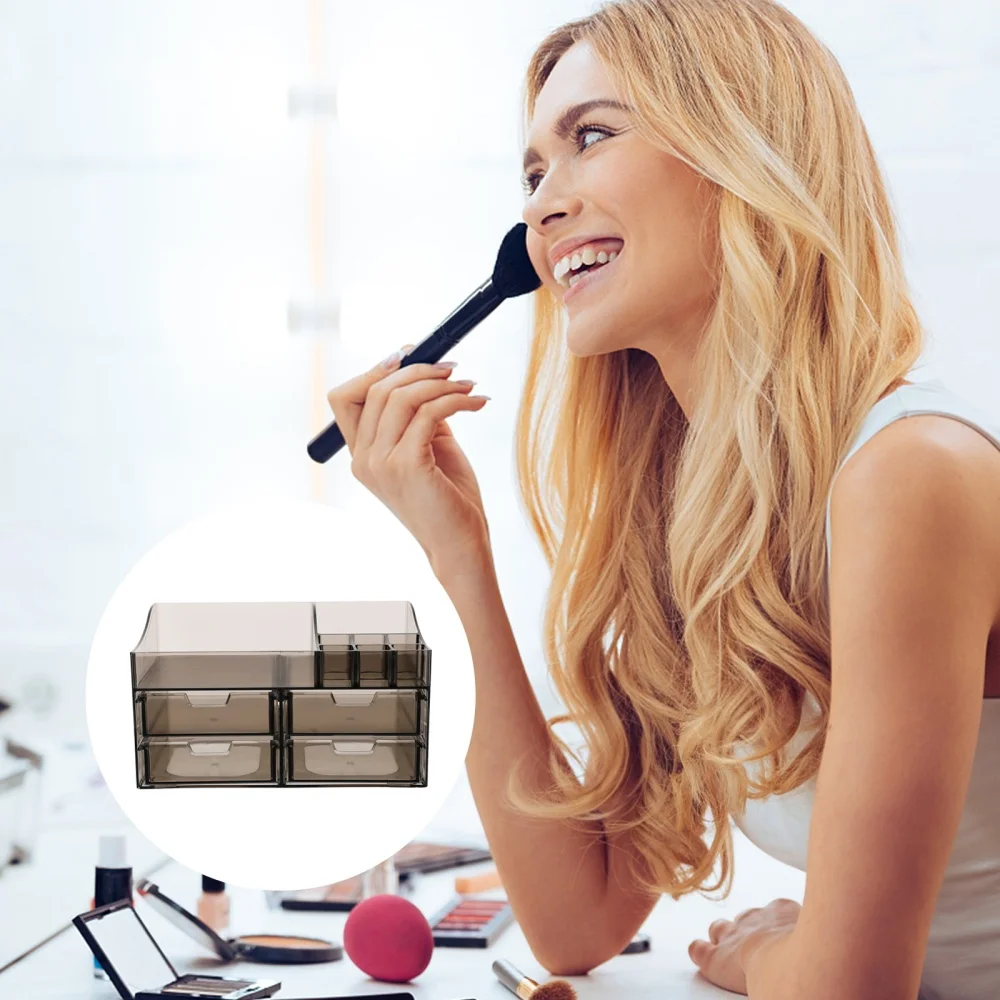 

1Pc Multilayer Cosmetics Holder Drawer Type Desktop Organizer Makeup Container
